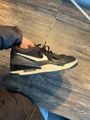 Nike Air Jordan Legacy 312 Low CD7069-001 Mens 12 Black Leather Strap Sneakers