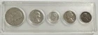 1954 5-Coin Type Set w/ Silver in Holder Including Franklin Silver Half Dollar
