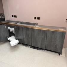 Wren Infinity Milano Kitchen Cabinets lava grey slate doors