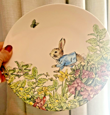 Disney Pottery Barn Peter rabbit PLATE Easter bunny gift garden