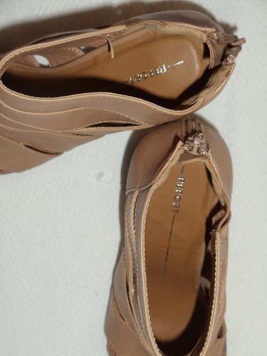 NEW REPORT womens shoes open toe, block heel, zip closure  WMS 8.5 BLANCHE - Picture 10 of 13