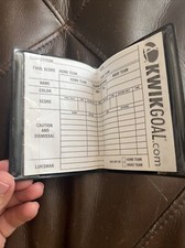 Kwik Goal Soccer Referee Wallet M/Whistle Score Sheets - Red Yellow Cards