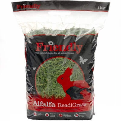 ALFALFA READIGRASS - (1kg) - Friendly Animal Rodent Feed Pet Terrain Dried Grass