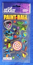25pc Paint Ball Stickers Guns Target Gloves Mask Helmet Ammo Sticko EK-Success