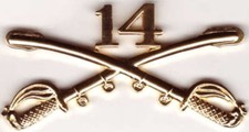 14TH CAVALRY CROSS SABER BADGE HAT PIN US ARMY VETERAN GIFT SABERS CAV SWORD