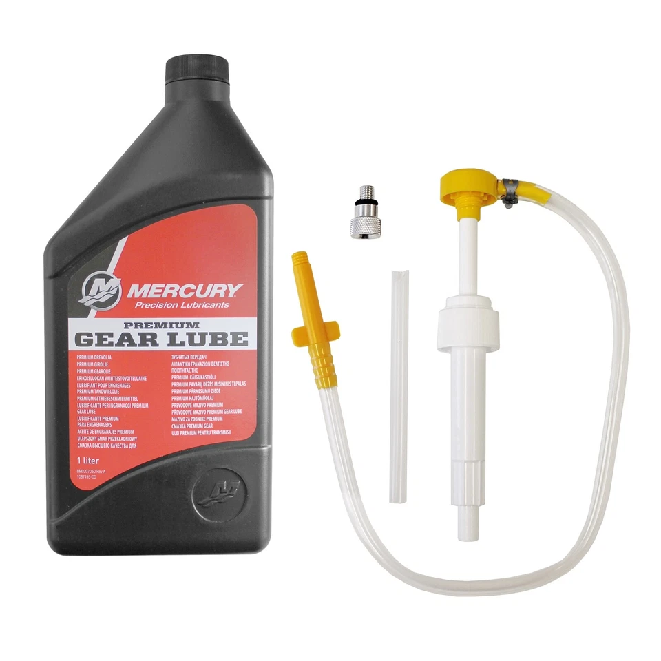 MERCURY QUICKSILVER Mercury Getriebeöl SAE 80W-90 + Pumpe 92-8M0207011 858058QB1 Ölpumpe Handpumpe