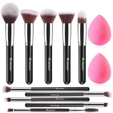 BEAKEY Makeup Brushes Set Professional Foundation Eyeshadow Concealer Blush Pow