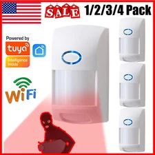 1-4 PCS Tuya Smart WIFI Infrared Detector Home Security PIR Motion Sensor Alarm 