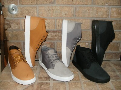 TIMBERLAND DAVIS SQUARE LEATHER/MESH MENS BOOT PICK BLACK, GRAY OR GOLD/MSRP $95