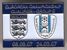 ENGLAND V ISRAEL Euro Qualifier 2007 - Enamel Pin Badge