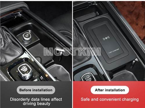 Wireless Car Charger Phone Fast Charging Center Console For Volvo XC60 2018-2021 - Picture 3 of 12