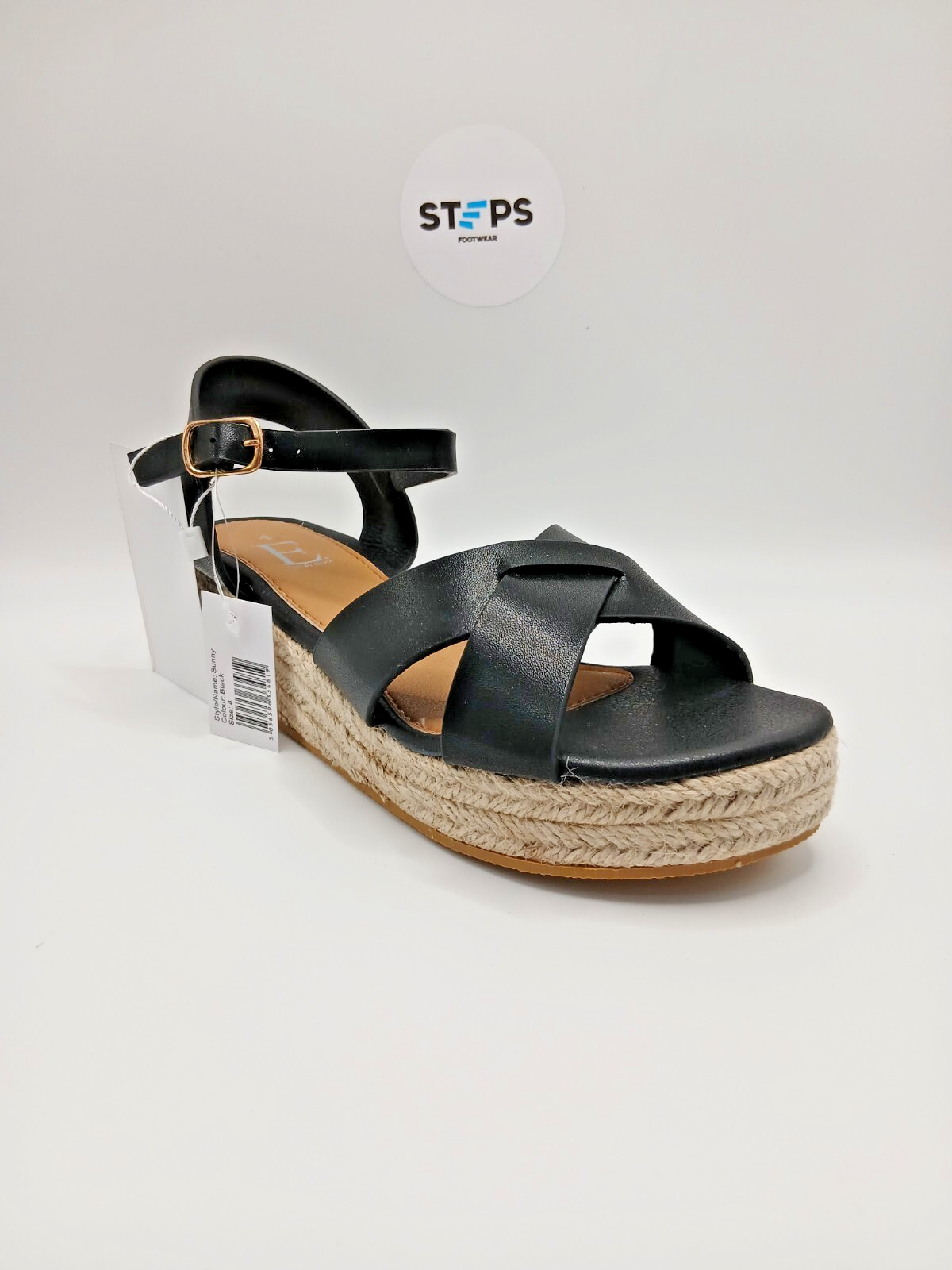 Sandalias Emma Sunny negras para mujer nuevas con caja