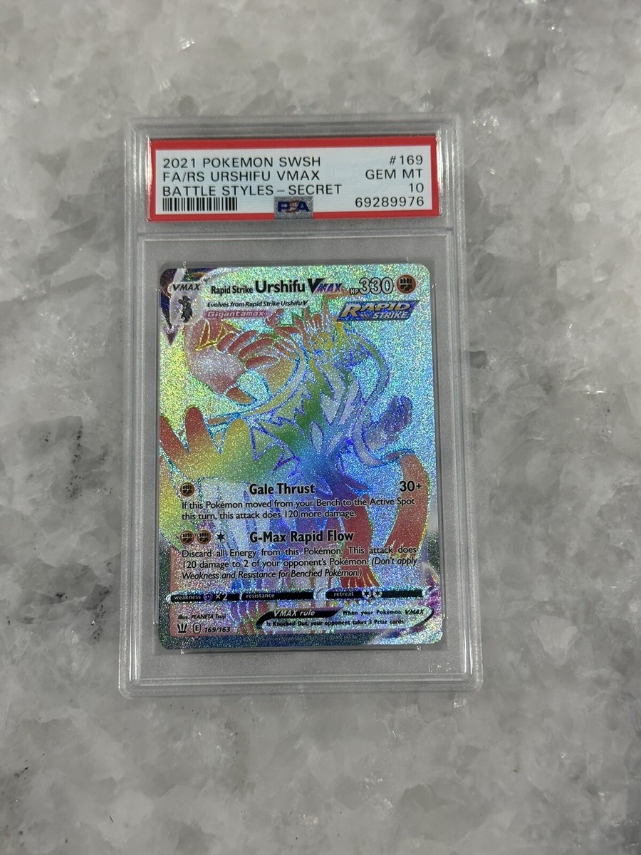 PSA 10 Pokemon Rapid Strike Urshifu Vmax Rainbow Secret Rare PSA 10 Pokemon Rapid Strike Urshifu Vmax Rainbow Secret Rare