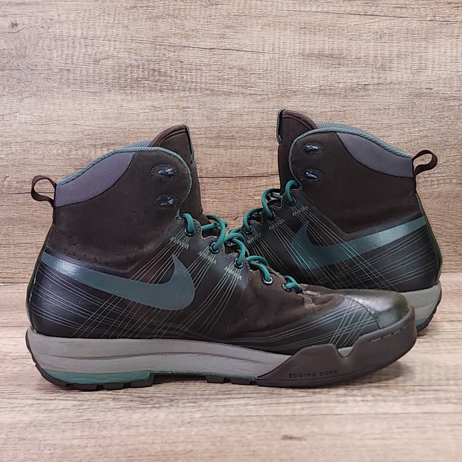 Nike Zoom Ashiko ACG Men's Size 13 Brown Teal Hiking Shoes (375726231