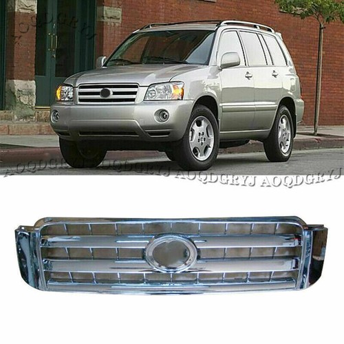 1Pcs Chrome Front Bumper Grille Replacement For Toyota Highlander 2004 ...