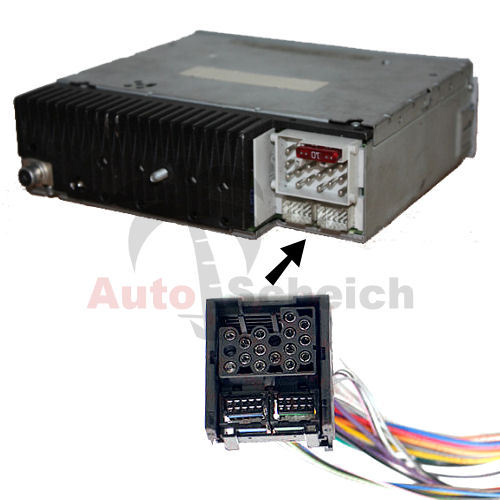 Cache-radio 1-DIN Pour BMW Série 5 E39 Et X5 E53 - Noir Avec Adaptateur Broche Ronde ISO