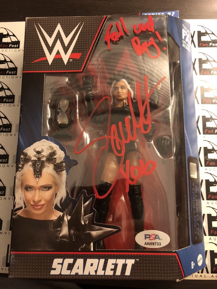WWE SCARLETT  Signed Mattel WWE Elite Series 92 Action Figure PSA COA Inscribed