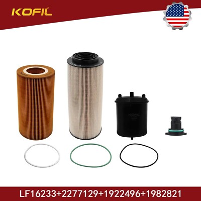 New For MX-13 EPA13 Engine 1948921 1922496 1982821 2277129 Oil & Fuel Filter Kit