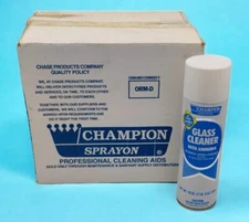 Champion Sprayon 12 PK Case Glass Cleaner w/ Ammonia 19oz Chase Products 12CANS 