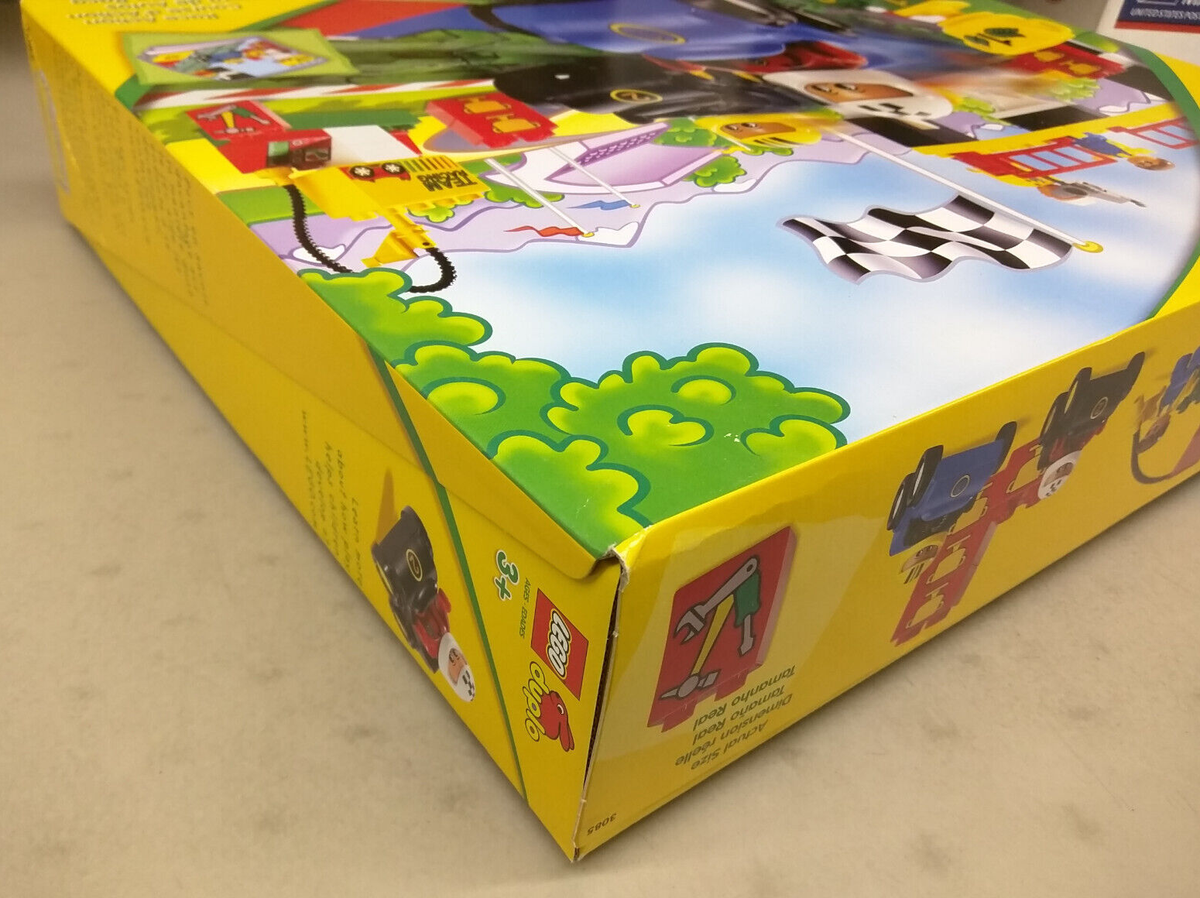 LEGO Duplo 3085 Race Action NEW! Track Car Driver Pit Fuel Trophy 