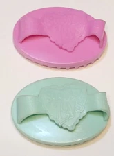 2 Scruff-A-Luvs Replacement Brushes Pink Teal Oval