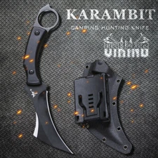9" Military Tactical Hunting COMBAT Karambit FIXED BLADE KNIFE Survival EDC USA