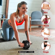 New-Gen Ab Roller Wheel for Home Gym Abdominal Core Strength Training  Knee Pad
