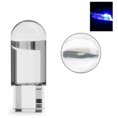 Ampoule T10 LED W5W Bleu 8000k Veilleuse phares pour voitures moto scooter 12V - Photo 1/2