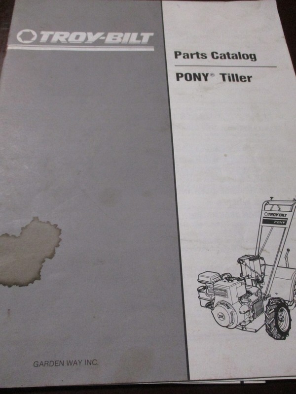 Troy-Bilt Pony Tiller Parts Catalog 1990