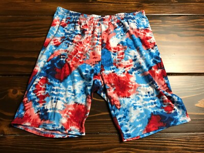 Bobbie Brooks Shorts, Women's Size Large, Blue White Red, Tie Dye
