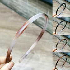 Women Plastic Non-Slip Headband Toothed Head Hoop Simple Thin Hairband Headwear