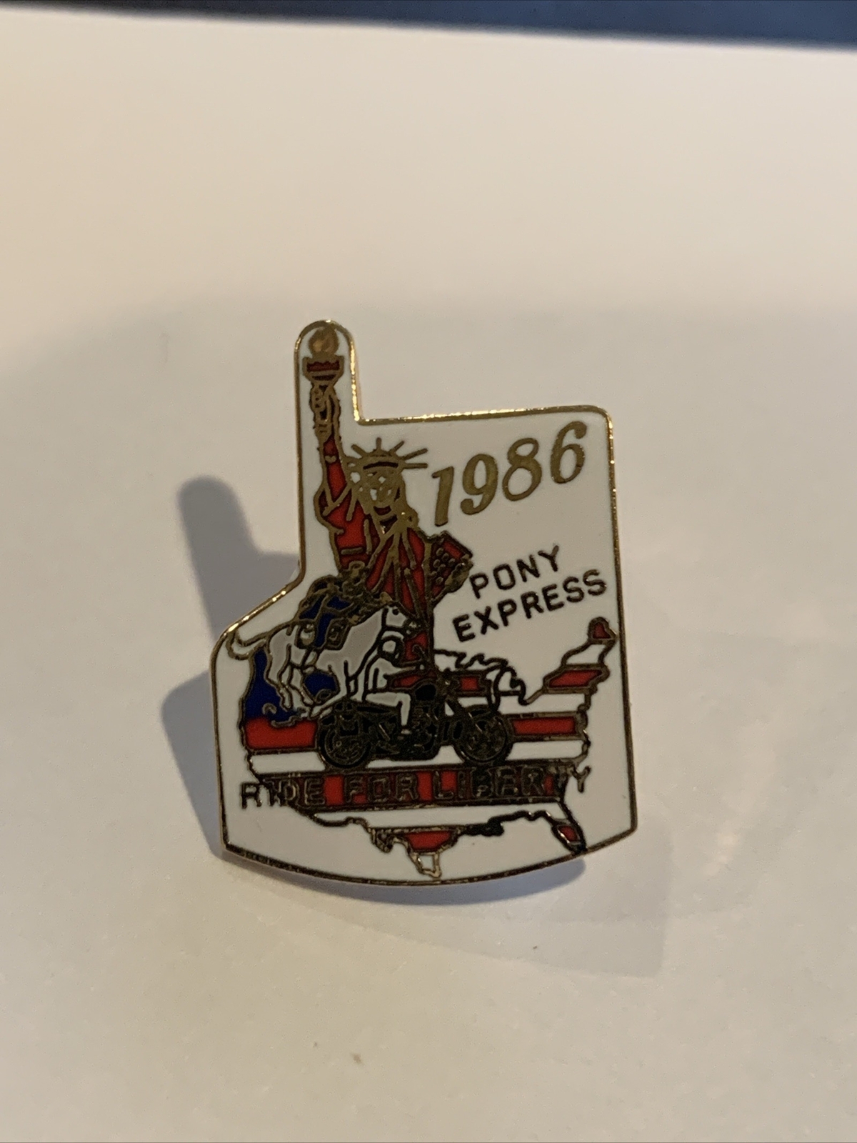 GWRRA Vintage 1986 Pony Express Ride for Liberty Cappello Spilla Souvenir