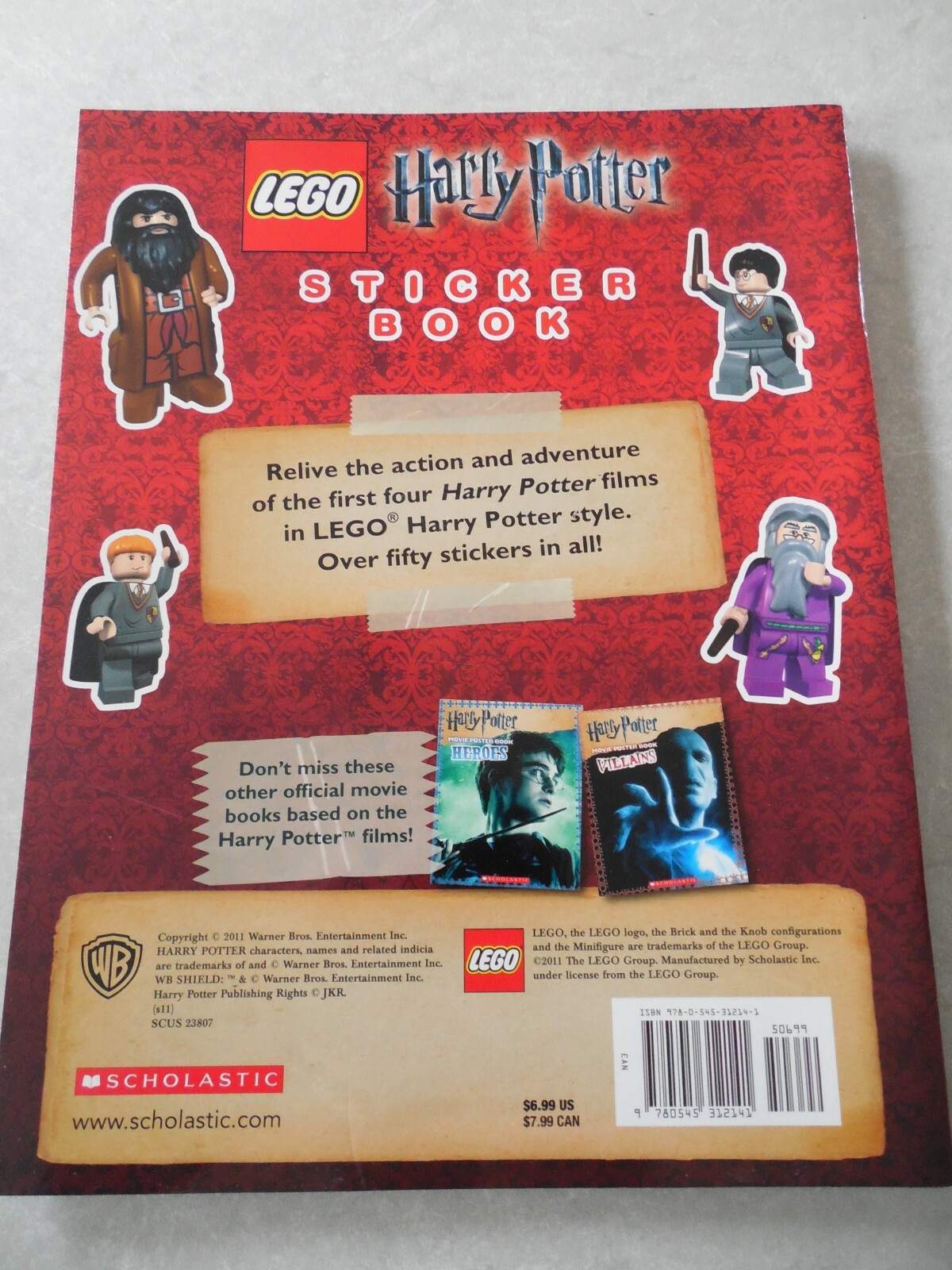 LEGO HARRY POTTER STICKER BOOK, 50 STICKERS & PULL-OUT POSTER ...