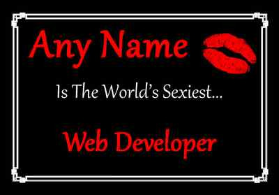 Webentwickler personalisiert World's Sexiest Zertifikat