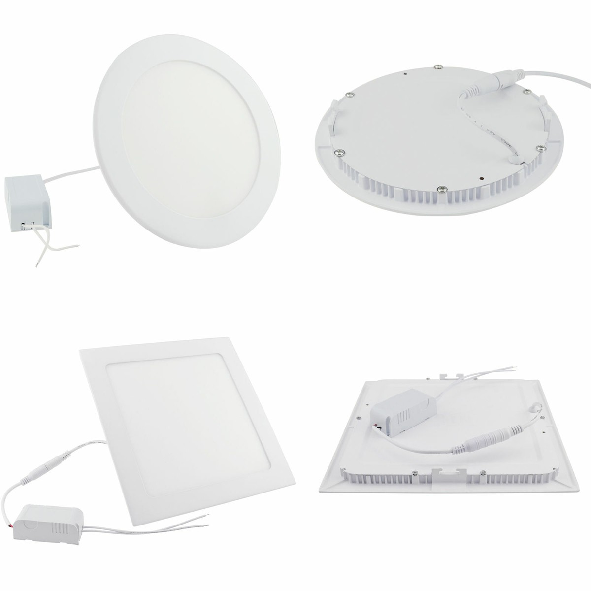 Led Panel Lighting Ceiling Dimmable Epistar Recessed LED Panel Light - 9W, 12W, 15W, 18W, 21W Options, Round/Square, IP45, 85V-265V Spots Led Light Para Interiores - Foto 2