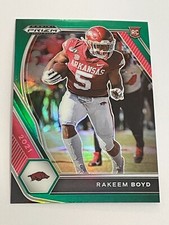 2021 Prizm Draft Picks Football Green Prizm #152 - Rakeem Boyd RC - Arkansas