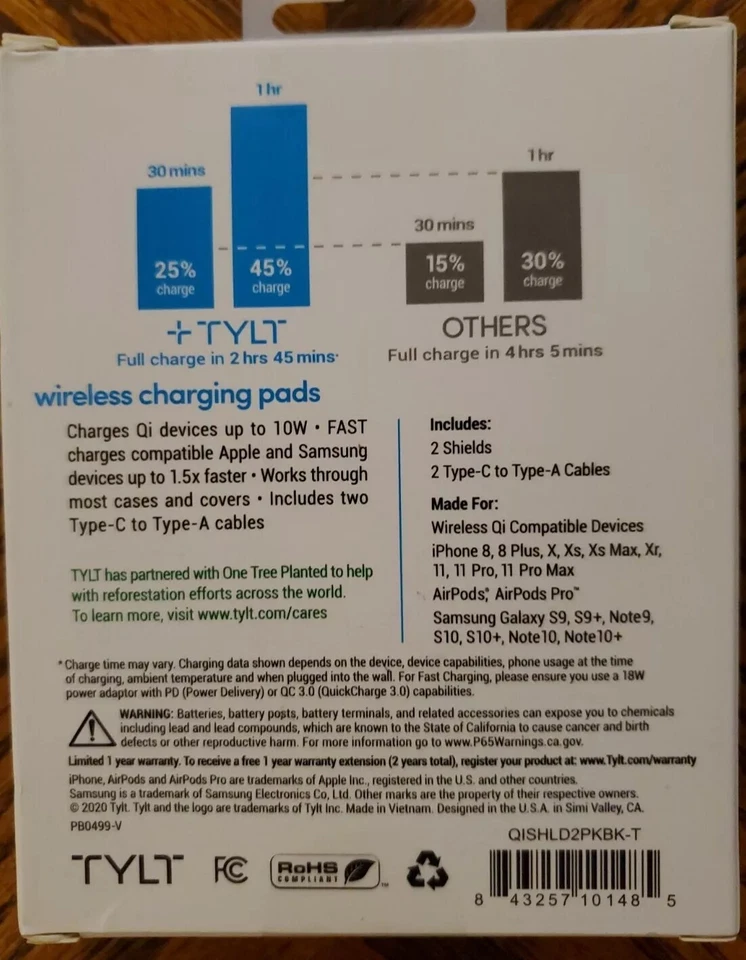 TYLT Wireless Charging Pads - Fastest Charger, Two-Pack Deal - Image 2 of 3