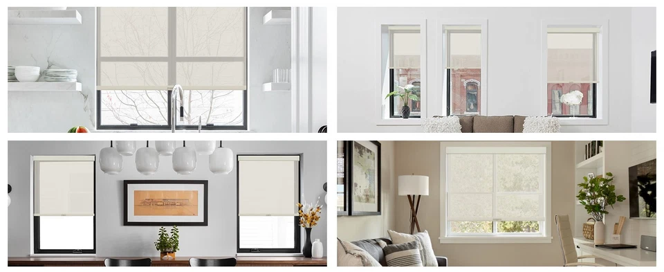 METechs 5% Solar Rodillo Sombra Bloqueo UV Inalámbrico Ventana Persiana Luz Filtrado Foto 2 de 4