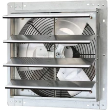 16in Shutter Exhaust Fan 1200 CFM Industrial Speed Wall Mount Garage Shop Silver