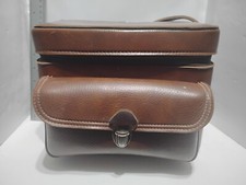 Vintage Brown Hard Leather Camera Case Made I...