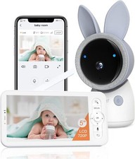 Baby Monitor with Camera  Audio 4MP 5" HD 2.4G 5G WiFi Cry Motion Detection