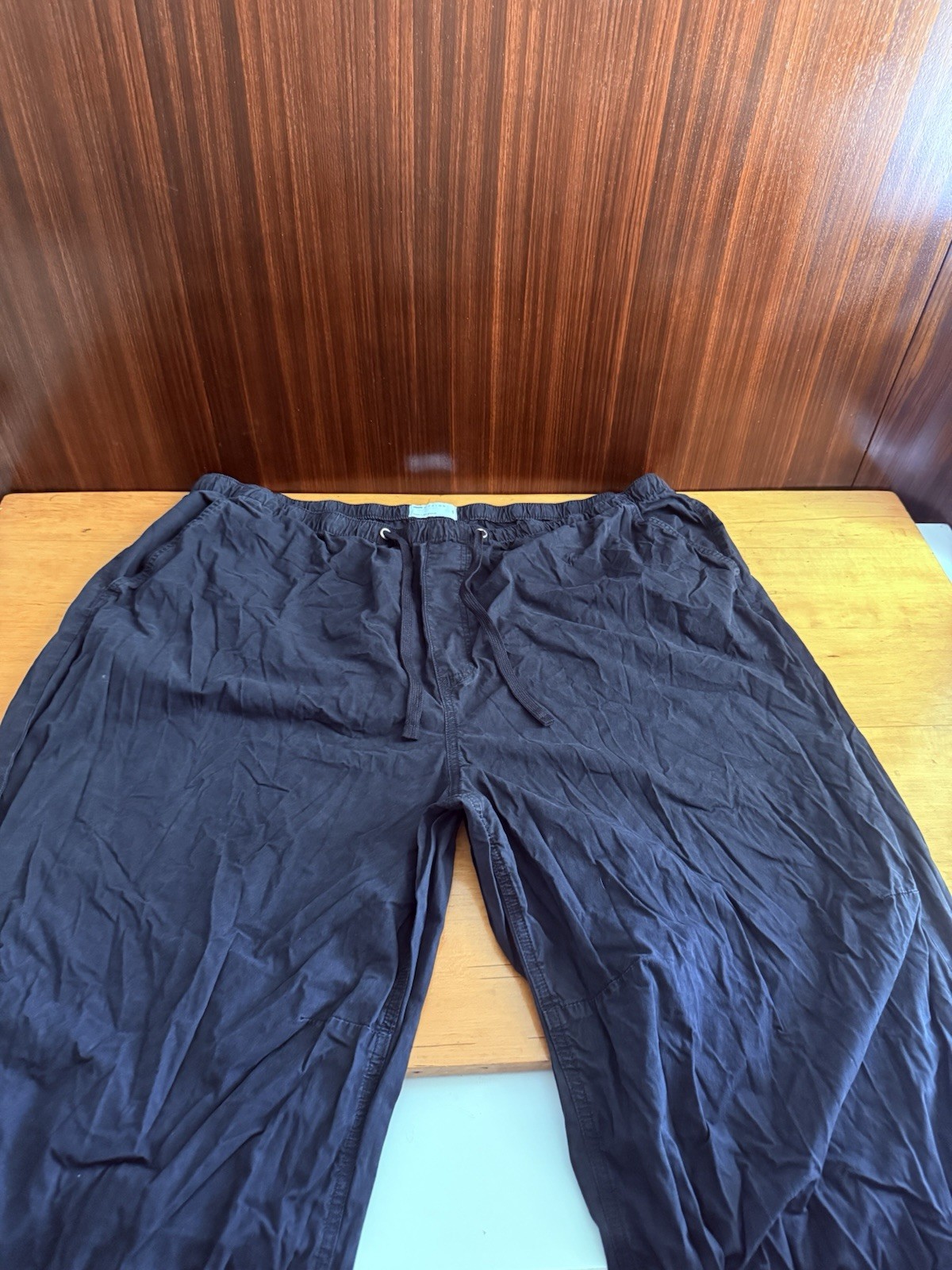 ASOS DESIGN Mens Jogger Pants 4XL Black Cotton Stretch Drawstring Ankle Tie Cuff
