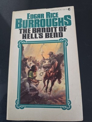 Bandit of Hell's Bend Edgar Rice Burroughs Charter Paperback Western Vallejo Art