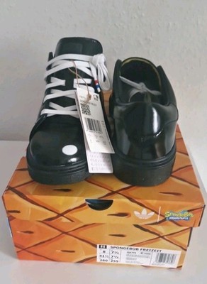 Spongebob SquarePants x adidas Stan Smith Freizeit Black Patent Leather Größe 41
