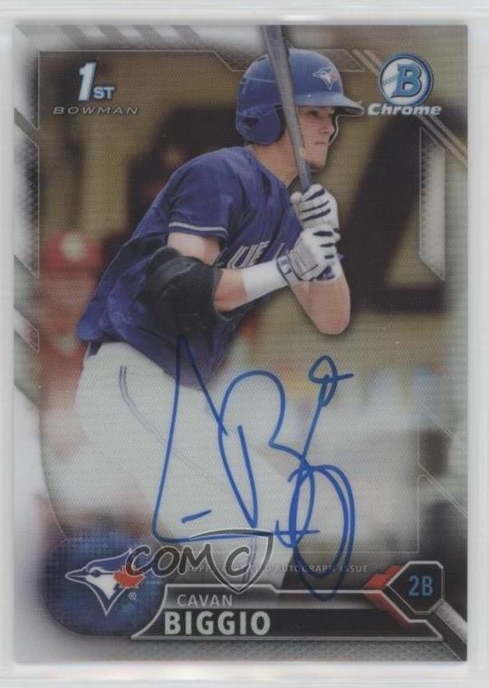 2016 Bowman Draft Chrome Pick Refractor 249/499 Cavan Biggio #CDA-CB Auto 10e3