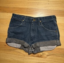 Vintage 80s Wrangler Cut Off Jean Shorts Made In USA Short Shorts 29" Waist