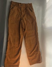 Carhartt Flannel Lined Duck Canvas Pants Boys size 16 adjustable waistband
