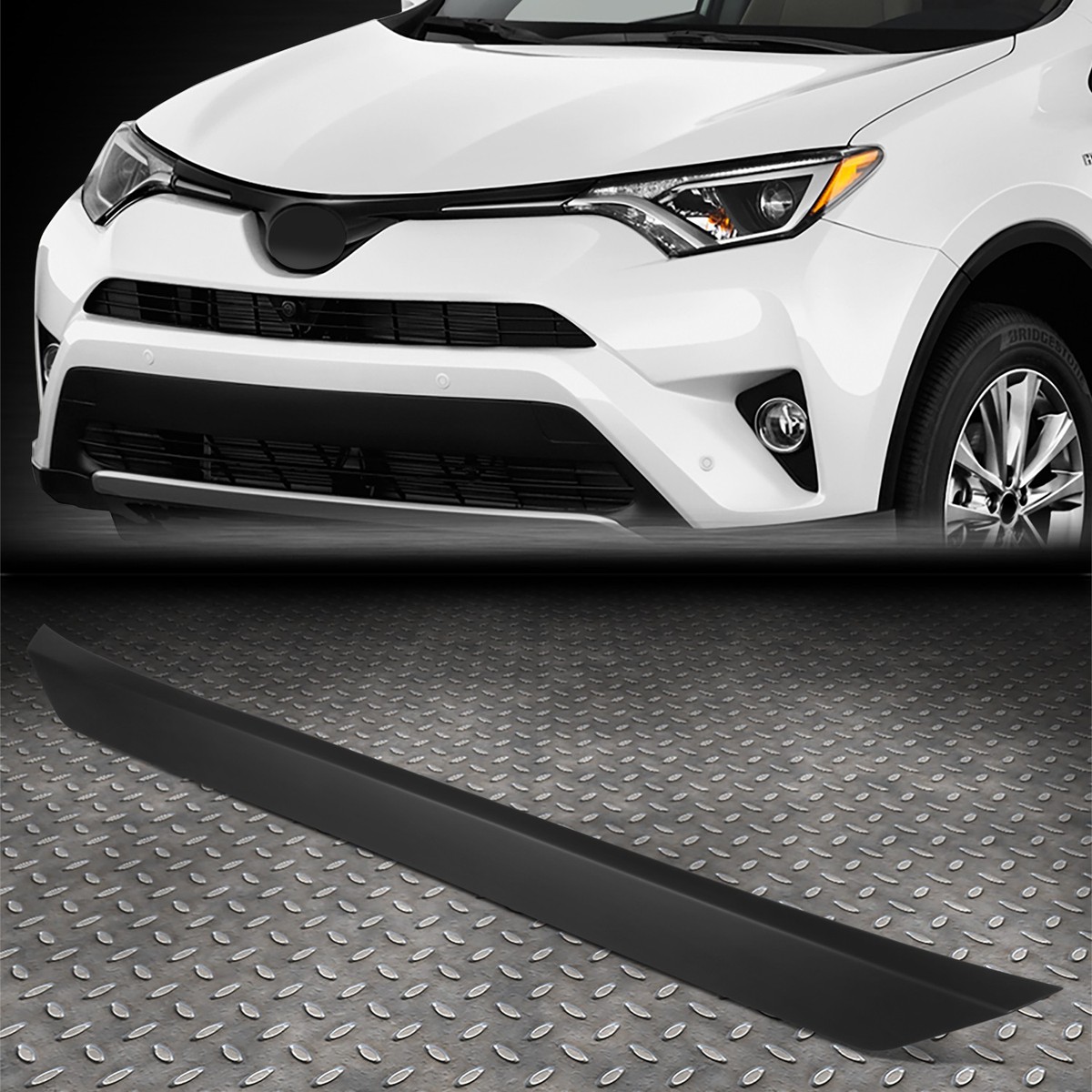 For 16-18 Toyota Rav4 Black Tailgate Liftgate Molding Finish Trim