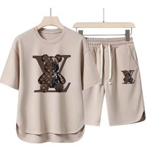 men's short sleeve breathable T-shirt  shorts two-piece set