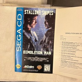 Demolition Man Sega CD 1995 CIB Complete + Manual + Registration Card Tested
